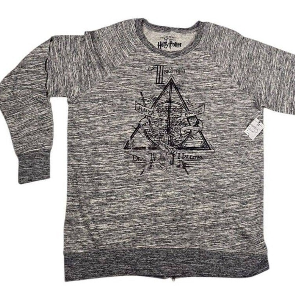 Harry Potter Sweatshirt‎ Deathly Hallows Graphic Pullover Top Universal SM NWT